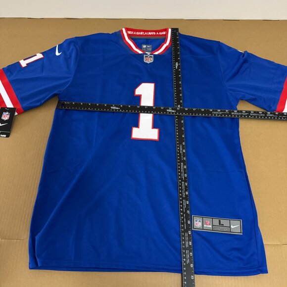 Malik Nabers Nike New York Giants Blue Alt Football Jersey Size L - Picture 3 of 4